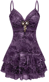 Purple Spaghetti Strap Dress